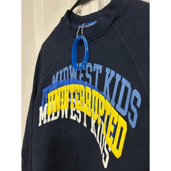 Midwest Kids Uninterrupted NWT Navy Crew Neck Long Sleeve Sweatshirt S - Picture 4 of 10
